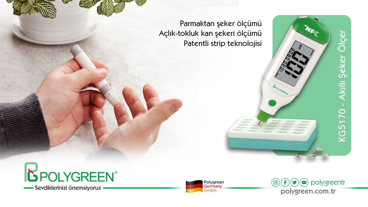 Polygreen KG5170 Akıllı Şeker Ölçer ile kan şekeri seviyelerinizi şekerinizi istediğiniz her yerde birkaç saniye içerisinde düzenli olarak kontrol edebilirsiniz.
#polygreen #şekerölçer #şekerölçmealeti #glucometer #şeker #şekerölçümü #diyabet #diyabettebeslenme