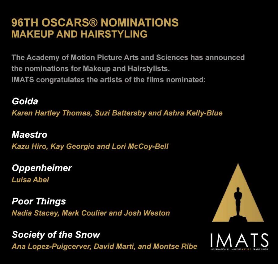Congratulations to the nominees! Bravo!

#oscars #promakeupartists
