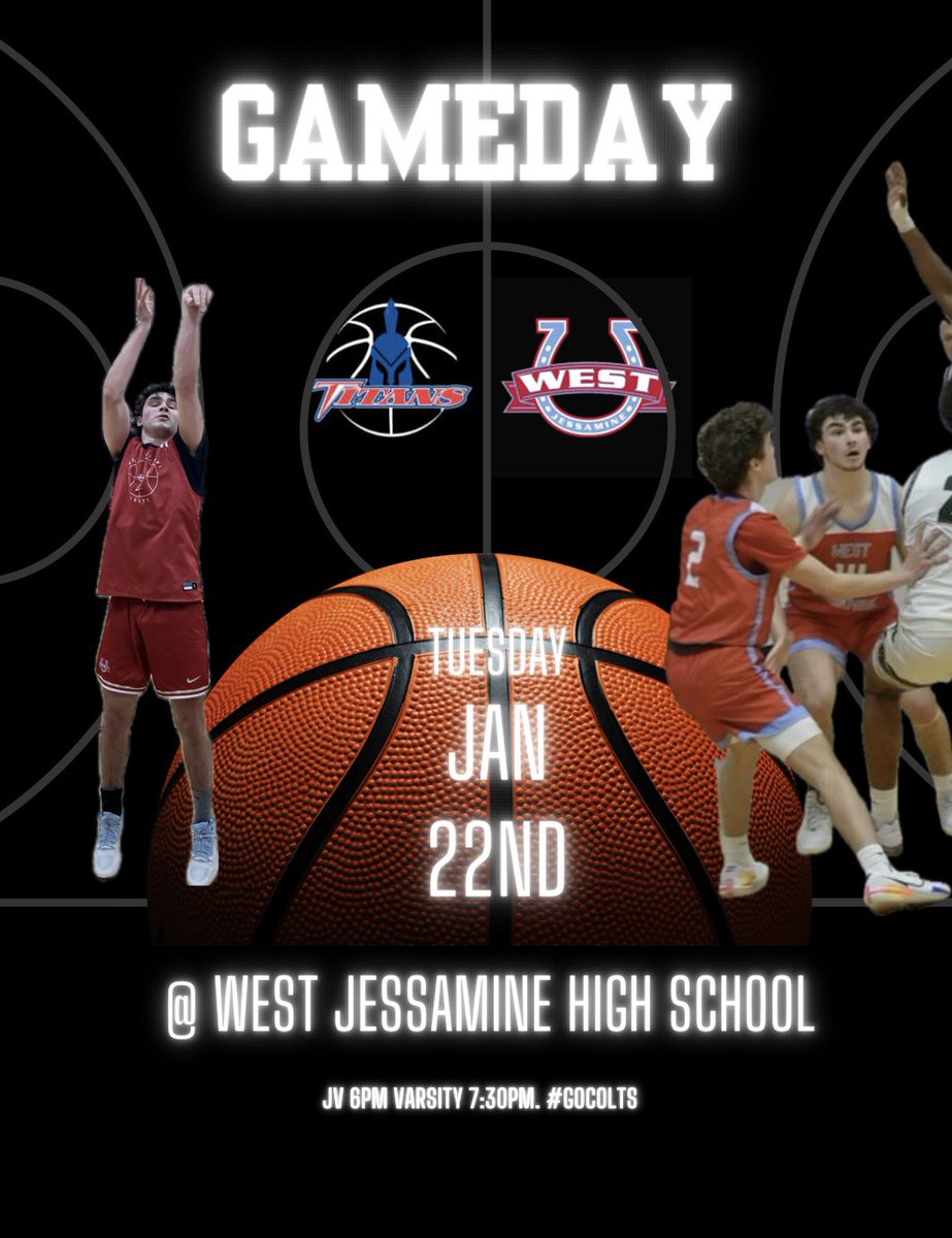 🏀 GAMEDAY
🗓️ Tuesday Jan 23rd 
🆚 Mercer 
📍 West Jessamine High School 
🕰️ JV 6PM Varsity 7:30PM