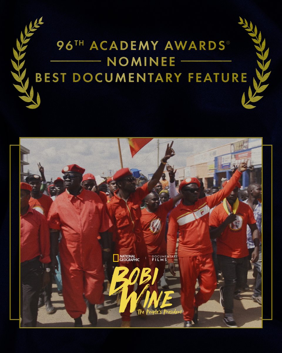 ‘Bobi Wine: The People’s President’ is an ACADEMY AWARD® NOMINEE!! Congratulations to @HEBobiwine, directors @bwayomoses and Christopher Sharp, producer @JBattsek, and everyone else who had a hand in bringing Bobi’s story to the screen. See you at the Oscars!
