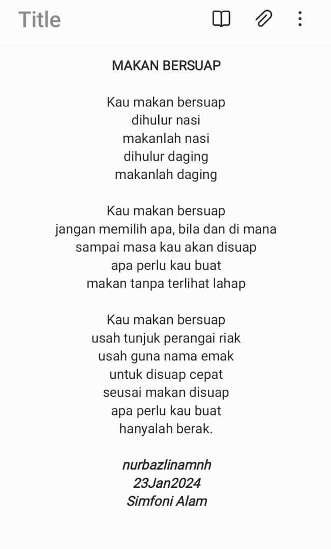 kingubilly's tweet photo. MAKAN BERSUAP

#puisi
#karyabilik
#daim https://t.co/RFy7SVSTfd