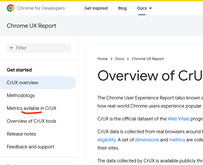 rburgt's tweet photo. @ChromiumDev There is a small typo in the menu  item "Metrics avilable in CrUX" https://t.co/SIuzKZCdV5 https://t.co/am6blMkbjX