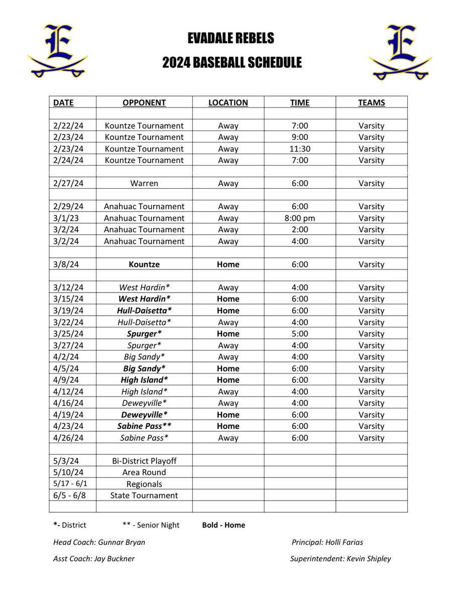 Evadale HS Baseball tweet media