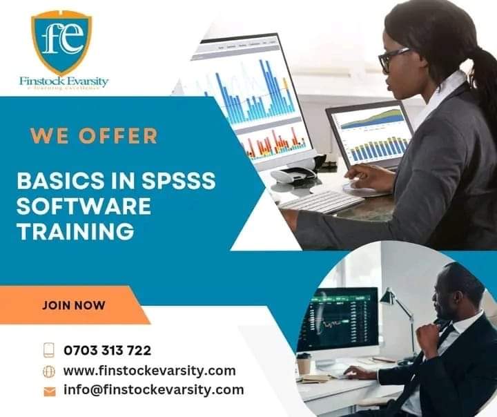 evarsity's tweet photo. In this course students will learn the basic of reading data, data definition,  modification and data analysis. More information:
Visit our website: https://t.co/4gaWVxWS9h
Email: info@finstockevarsity.com
Calls: 0703 313 722
#spssanalysis
#datareading
#datamodification https://t.co/mmdTjALzSt