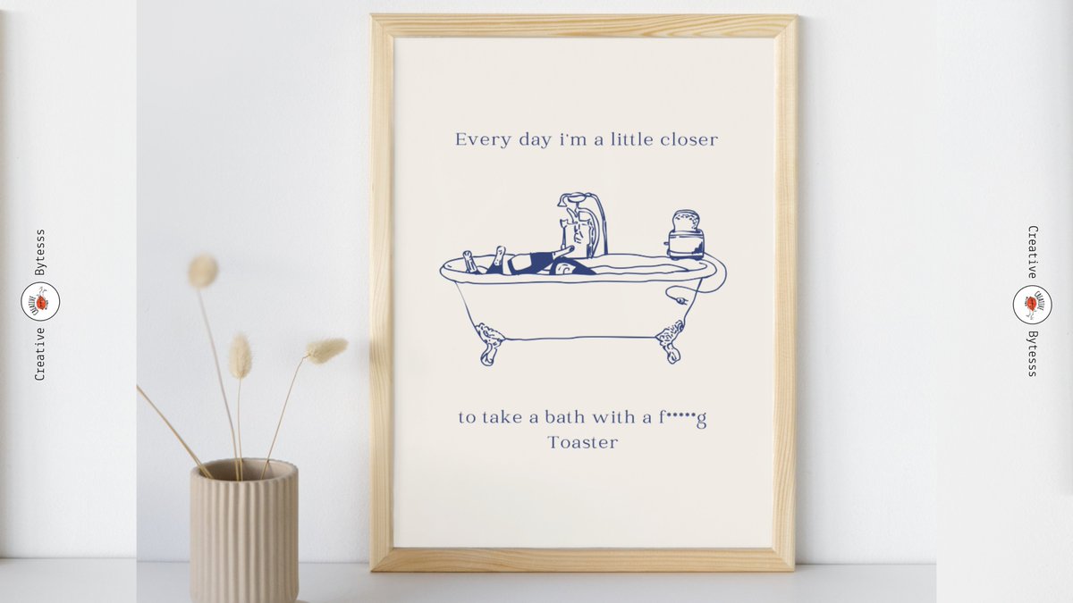 Toaster Bathtub  PNG file, Cute Funny Printable Poster, Home Decor Wall Art, Digital Download etsy.me/3Sdo02T via @Etsy 
#Toaster #Bathtub #Poster #CuteFunnyPrintableArt
#HomeWallArt #DigitalDownloadPrint #BathroomDecor #UniquePosterPrint
#HumorousWallArt #darkhumor