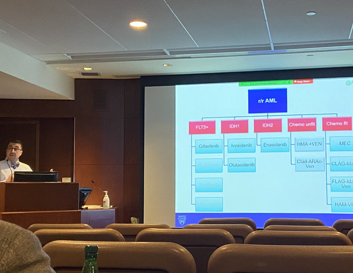 Phenomenal lecture by Dr. Al-Kali on relapsed refractory AML this morning. A very complex topic condensed into understandable and practical treatment considerations. Thank you @AlkaliDr #MedEd