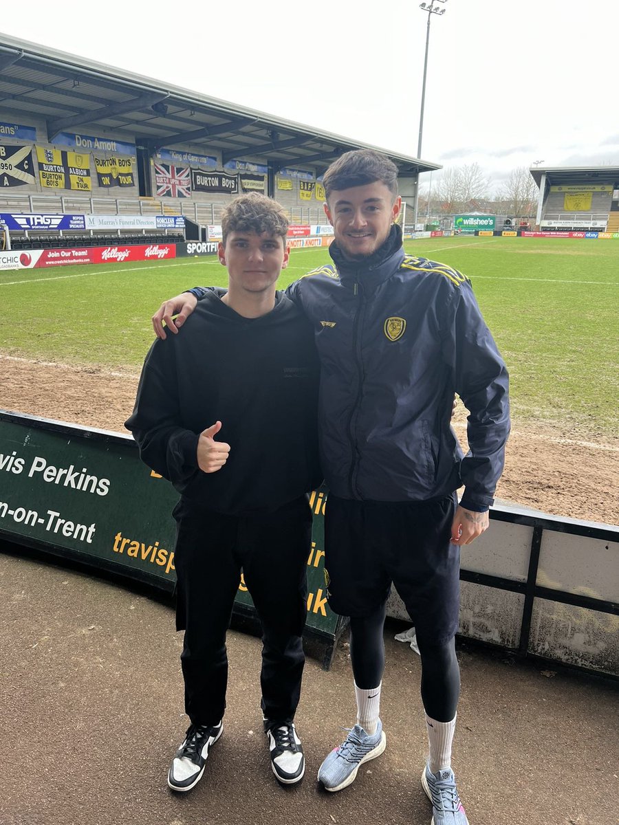 Great to sit down with <a href="/9joehugill/">Joe Hugill</a> today and speak about his start to life at <a href="/burtonalbionfc/">Burton Albion FC</a> and what the future holds for the goal scorer🟡⚫️

More to come later