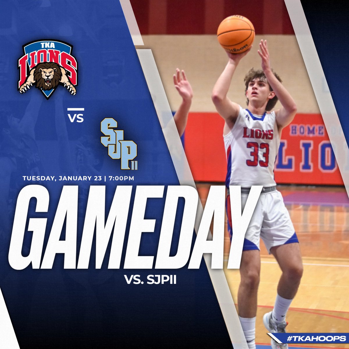 Our high school boys basketball teams will be in action tonight at home as we host St. John Paul II starting at 5:30 pm. #tkahoops 🏀

<a href="/TKAWPB/">The King's Academy</a> <a href="/pbphighschools/">Post on High Schools</a> <a href="/ESPNWestPalm/">ESPN WEST PALM (106.3 FM)</a> <a href="/PBCBBallForum/">#PBCHOOPS</a> <a href="/EraPrep/">New Era Prep</a> <a href="/CoachGLeMon/">Garret LeMon</a>