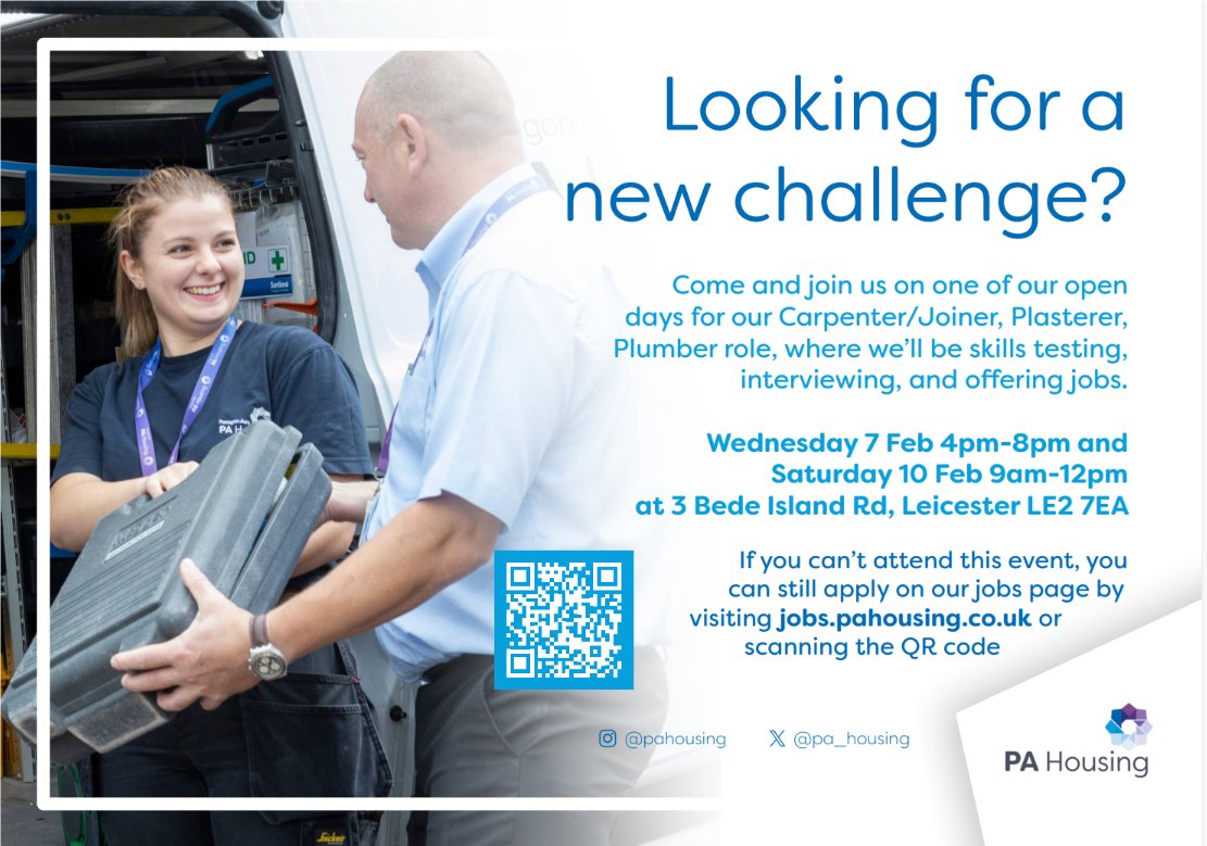 PAHousingJobs's tweet photo. Have you mastered trades such as carpentry, joinery, plastering, and plumbing? We're #hiring @pahousing and we have a great role for you in the Midlands! Take a look at this #job and many more exciting opportunities with the link below:

https://t.co/Llz996oYCk https://t.co/icGbMADFOR