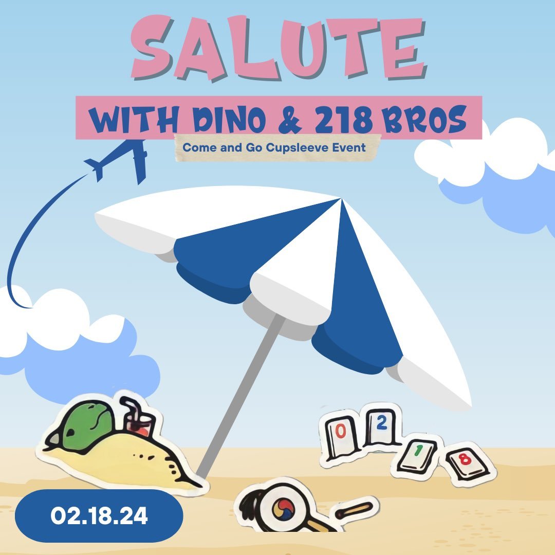 pledis_20s's tweet photo. "SALUTE!!!." — a dino and 218 bros come &amp; go cse  

come and join us as we celebrate our February boys' bday this February 18 at Nineteen Degrees - Megamall.   

link below, limited slots only!
#SaluteWithDinoAnd218Bros https://t.co/c0ka2F08U2