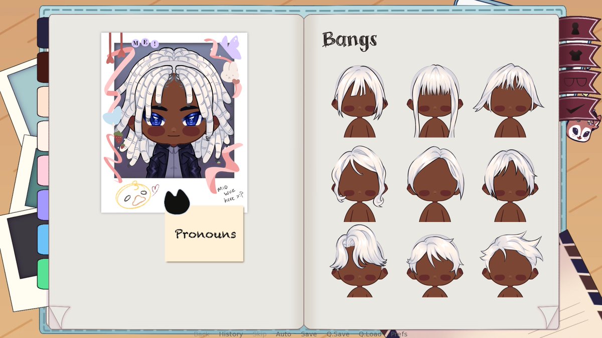 LavendeerStudio's tweet photo. We've just rehauled our character customisation to have more options and our Patrons were given early access to test it out! We can't wait to see their characters! ✨

Special thank you to @777miio for sprite assistance ♥️

#visualnovel #otome #indiedev #ToYBTB https://t.co/1BnDPQyM6r