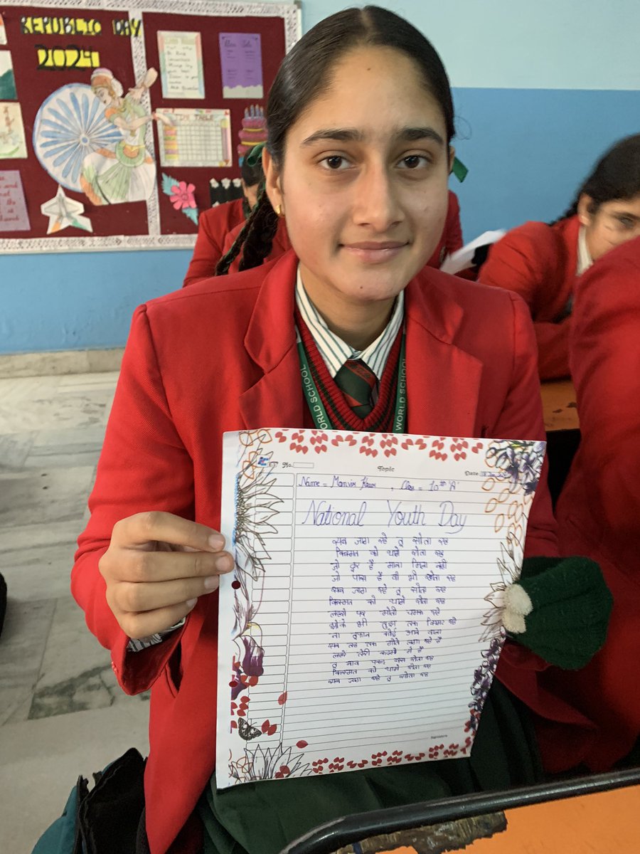 AjaySyal8's tweet photo. Art integration by writing poetry at @STSWSRAJGOMAL #cbseindia29 #Microsoft365 https://t.co/ifJbGdqyNe