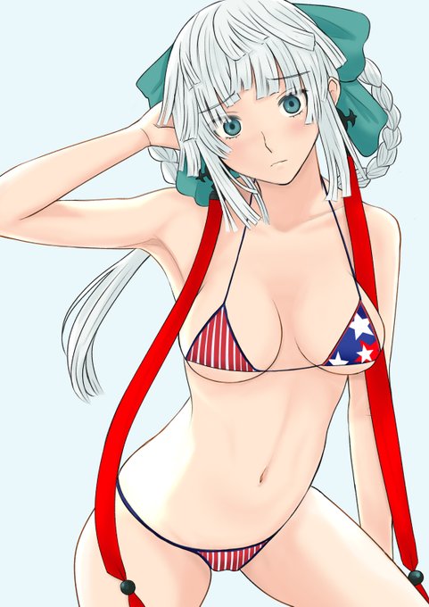 星条旗マイクロビキニ正雪先生
「マスター…水着のサーヴァントが強いと言う事は理解した。しかし…本当に皆このような格好で戦えるのか?」みたいな絵
#FGO 