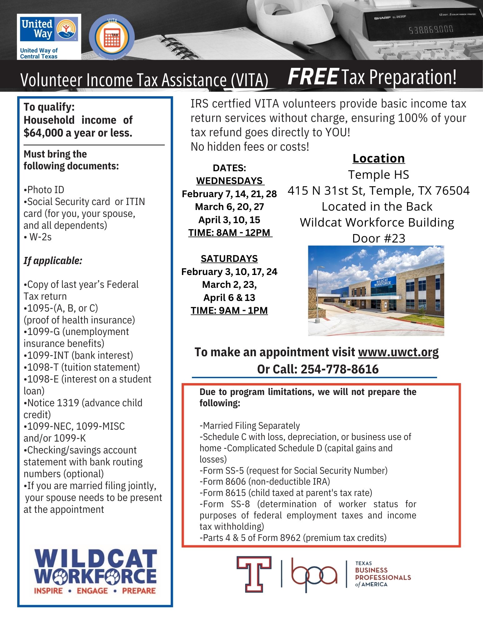 CTE TISD on X: &ldquo;Maximize Your Refund with Our VITA Program 