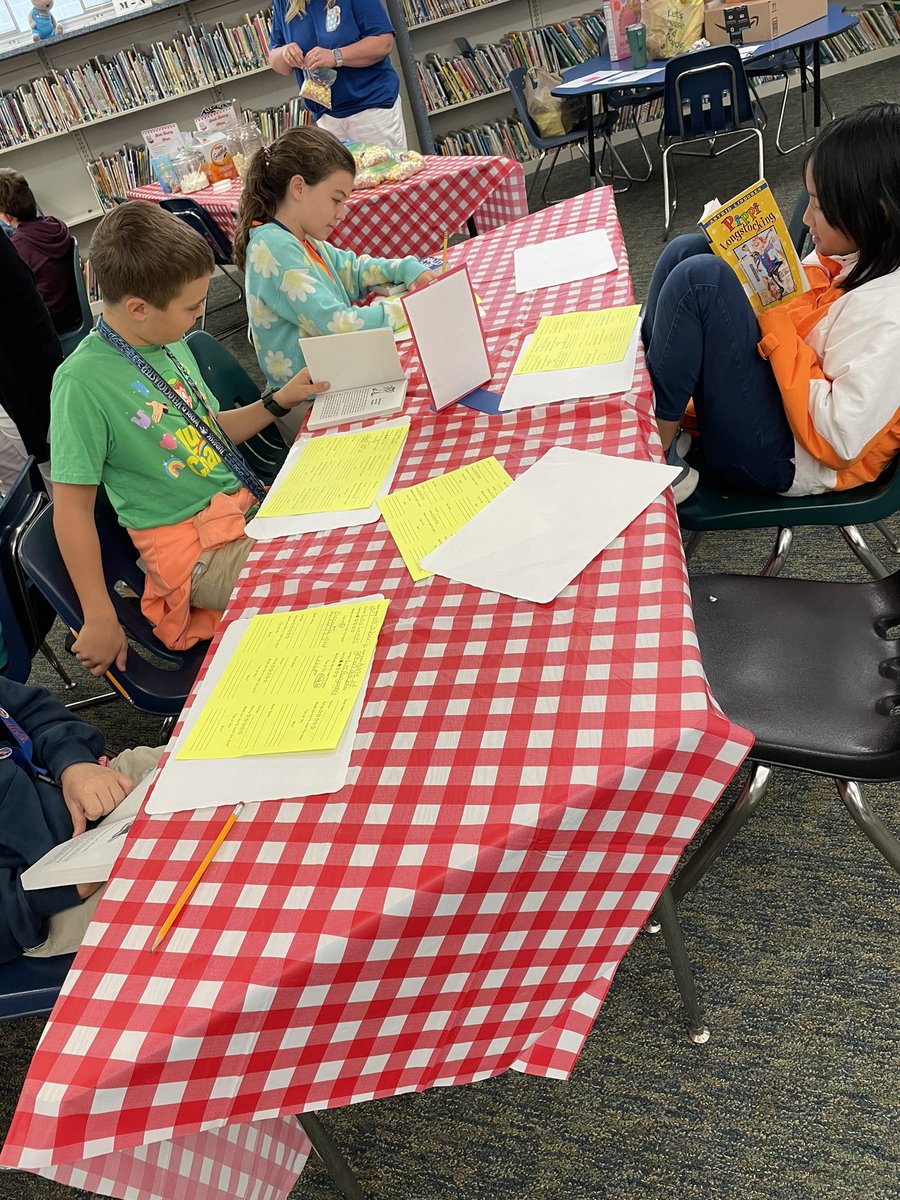 CESCorkyBear's tweet photo. Corky’s Cafe is open as students are participating in a book tasting for the Collier Classics! @collierschools @EducationFL #literacyweek https://t.co/4ce9XBVTHo