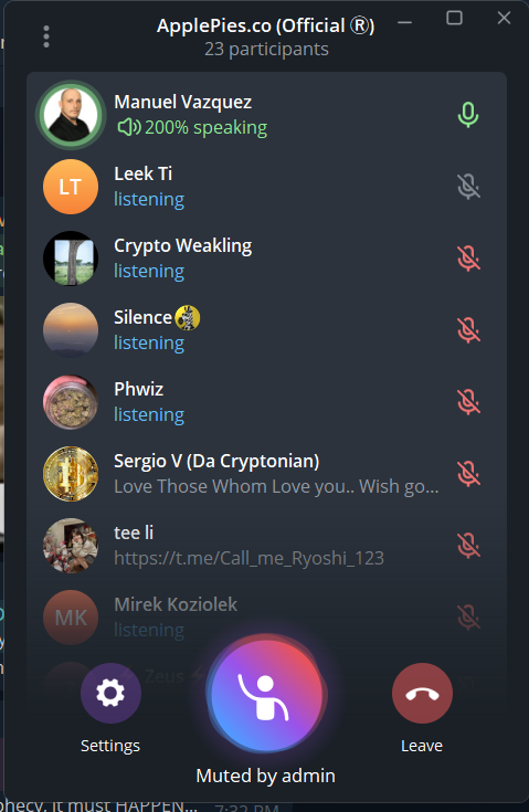 Applepiefin's tweet photo. 🎙️ Join our Telegram Voice Chat for a live and interactive discussion!

Join: https://t.co/LaaQHIK6xG https://t.co/fF5JJsrbHa