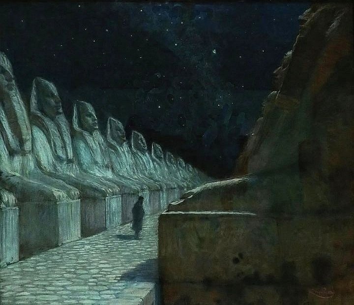 dreamerbook's tweet photo. 'The Way of Silence II' Sphinxes, #painting by Frantisek Kupka, 1903
#FrantisekKupka #sphinxes https://t.co/3GQMArh0T7