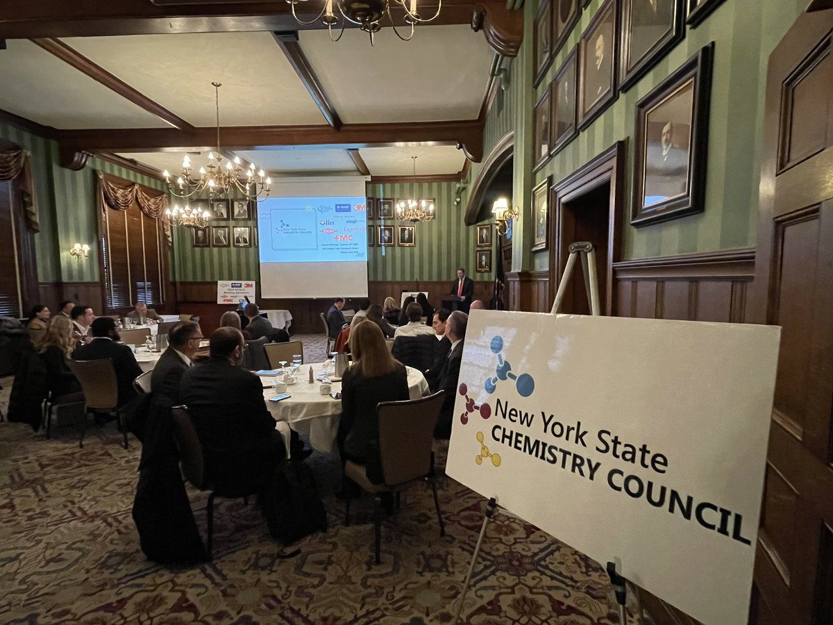 The New York State Chemistry Council Annual Conference has begun! 

NYSCC Chairman Michael Helzter giving opening remarks. 

#Albany #FortOrangeClub