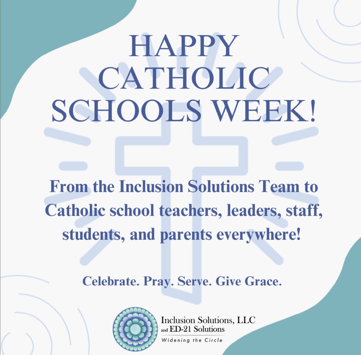 As we celebrate #CatholicSchoolsWeek, let's advocate for an inclusive education that honors the uniqueness of each student. Join the movement to make Catholic schools beacons of diversity, acceptance, and opportunity for all!  #CatholicSchoolsWeek2024 #InclusionSolutionsLLC