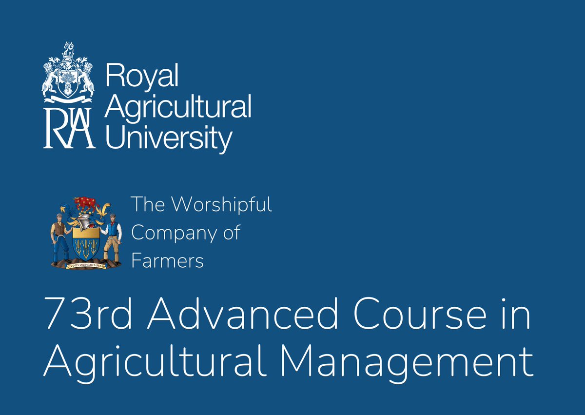 🥁 @FarmersCompany launches 73rd ACABM - Nov 2024 - under tutelage of Keith Barriball & Karen Brosnan. Information on 73rd course, fees & applications via rau.ac.uk/for-business/p…. Applications will close at 23:59 on 30th April. #ACABM24 #nowmorethanever #agmanagement @WCFAlumni