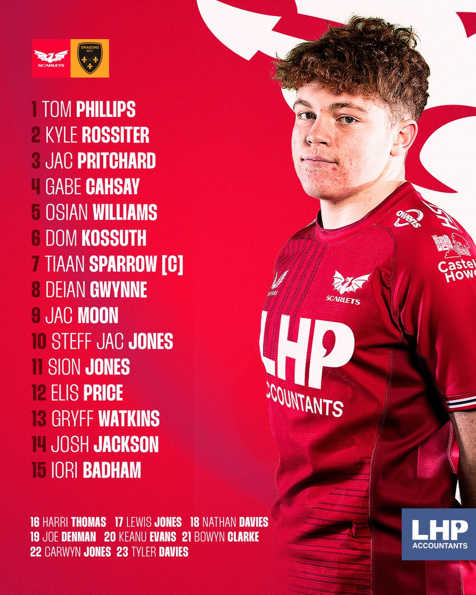 🏟 Our Scarlets U18s team to take on the @dragonsrugby at Parc y Scarlets (main pitch) on Wednesday (KO 19:30) 

Entry £3 cash only

Ein tîm D18 i chwarae yn erbyn y Dreigiau ar gae Parc y Scarlets ar nos Fercher (CG 19:30)

Mynediad £3 (arian parod yn unig).

🔥 Pob lwc bechgyn!