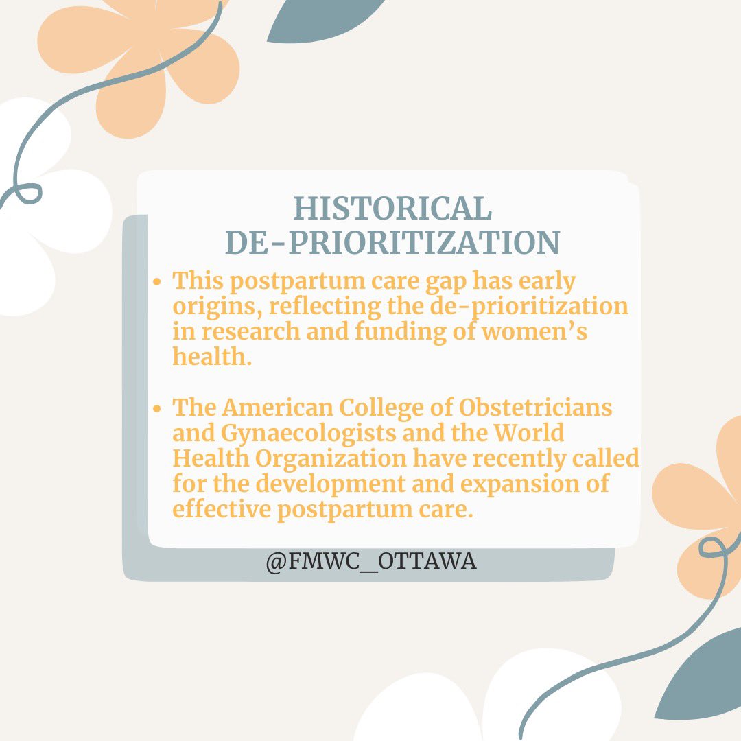 Although pre-natal care is frequent, maternal health care after birth is often disregarded. 40% of new mothers do not attend their only check-up at six-weeks postpartum, with mental health challenges being the most common cause. #FMWCAdvocacySeries #MaternalHealth 1/2