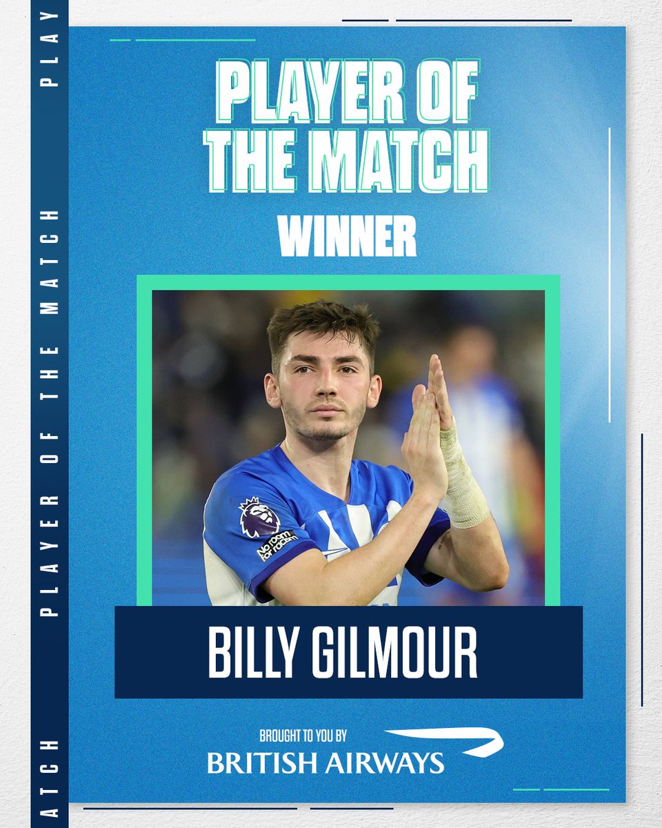 Your #BHAWOL Player of the Match: @BillyGilmourrr! 🏴󠁧󠁢󠁳󠁣󠁴󠁿 🏆 @British_Airways ✈️