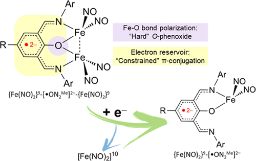 bhkenlo's tweet photo. Electronic Structure and Transformation of Dinitrosyl Iron Complexes (DNICs) Regulated by Redox Non-Innocent Imino-Substituted Phenoxide Ligand | Inorganic Chemistry https://t.co/BkQ6fLrOV8 Liaw and co-workers @InorgChem #iron #dinitrosyl #DNICs #noninnocent #imino #phenoxide https://t.co/dZyfV0F5N3