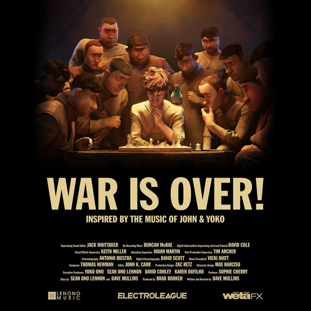 Big congrats to @_DaveMullins on the Oscar nomination for Best Animated Short Film with War Is Over! Inspired by the Music of John and Yoko! Dave's one of the best people I've worked with and I'm so excited for him and his team!
