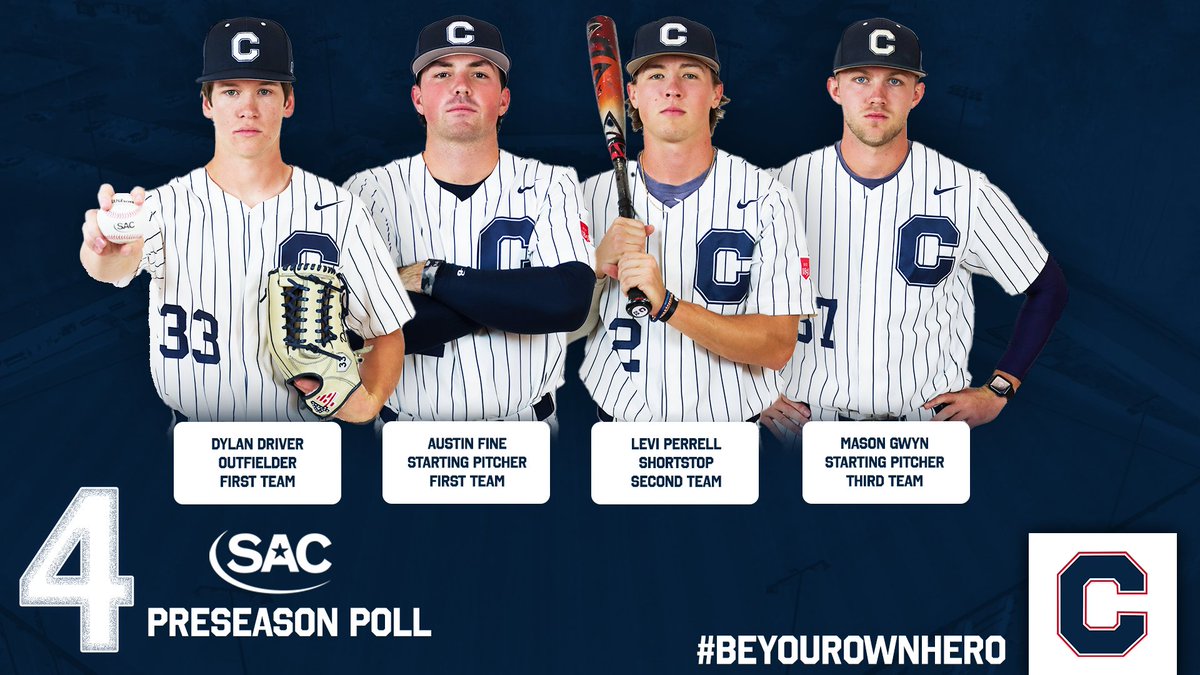 Catawba College Athletics (@catawbaindians) on Twitter photo Baseball season is here!
<a href="/CatawbaBaseball/">Catawba Baseball</a> was voted fourth in the SAC preseason coaches' poll; four Catawba Indians were named to the league's preseason all-conference teams.
The 2024 season kicks off next week in Florida.
Release | bit.ly/426RxQl
#BeYourOwnHero Baseball season is here!
<a href="/CatawbaBaseball/">Catawba Baseball</a> was voted fourth in the SAC preseason coaches' poll; four Catawba Indians were named to the league's preseason all-conference teams.
The 2024 season kicks off next week in Florida.
Release | bit.ly/426RxQl
#BeYourOwnHero