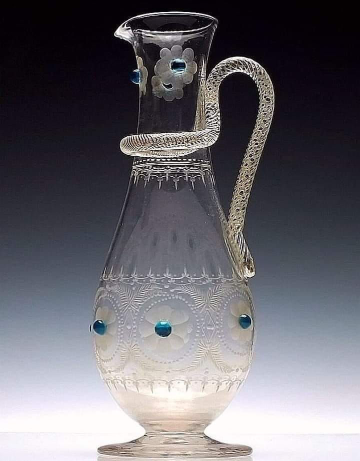 Arts and Crafts, James Powell & Sons, Whitefriars Glass, London 🇬🇧 
Glass makers carafe, late 19th, early 20th c