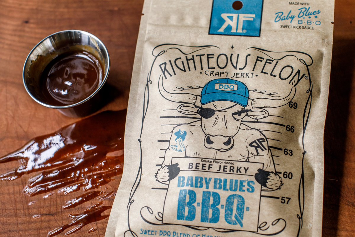 Dive into the saucy side of snacking with our Baby Blues BBQ Beef Jerky. It’s a sweet BBQ blend of hickory-smoked satisfaction that will have you licking your fingers for more. 

#RighteousFelon #BBQJerky #BBQ #SaucySnack #BeefJerky #JerkyTime #WriteYourOwnRules