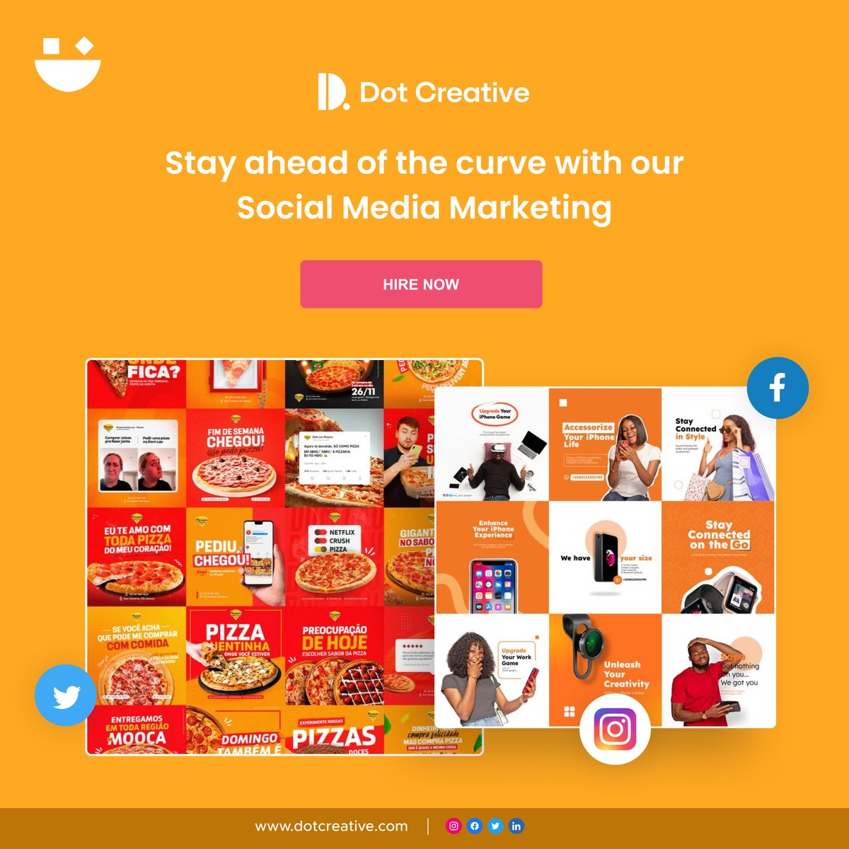 Stay ahead of the curve with Dot Creative's Social Media Marketing expertise! Elevate your digital presence, drive engagement, and set trends in the dynamic world of social media. HIRE NOW for strategic campaigns that make an impact.

#DotCreative #SocialMediaMarketing