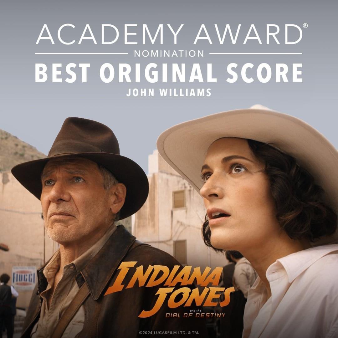 A big congratulations to Dial of Destiny for its nomination for best original score! #IndianaJones #dialofdestiny