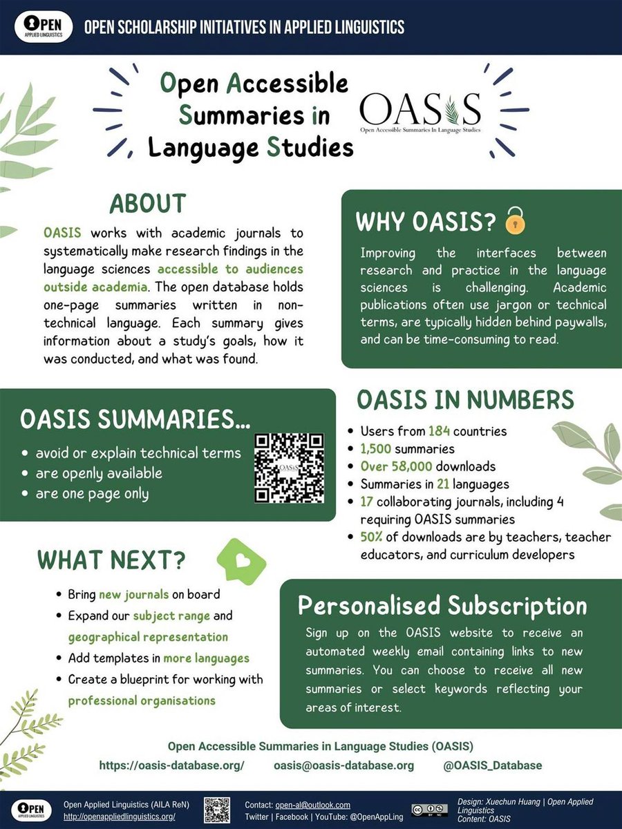 Here you have a visual summary of the main ideas behind @OASIS_Database, brought to you by @OpenAppLing ⭐ We support #openscience ⭐