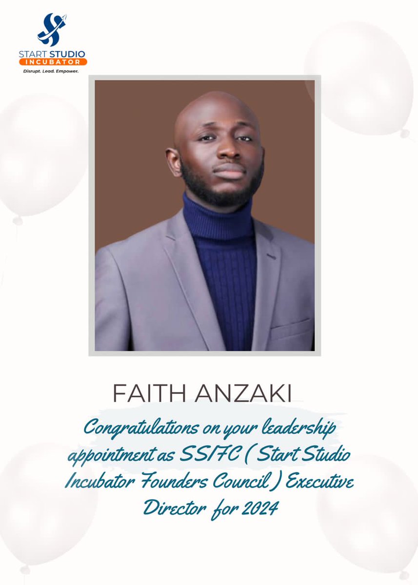 faith_anzaki's tweet photo. I am excited to drive the  @ssi_csed (Start Studio Incubator Founders Council) for the year 2024 as the Executive Director.

2024 promises to be a great year for all startup founders.

Kindly visit https://t.co/9AoHQzkBXo for more info. https://t.co/22PWeXM6R0