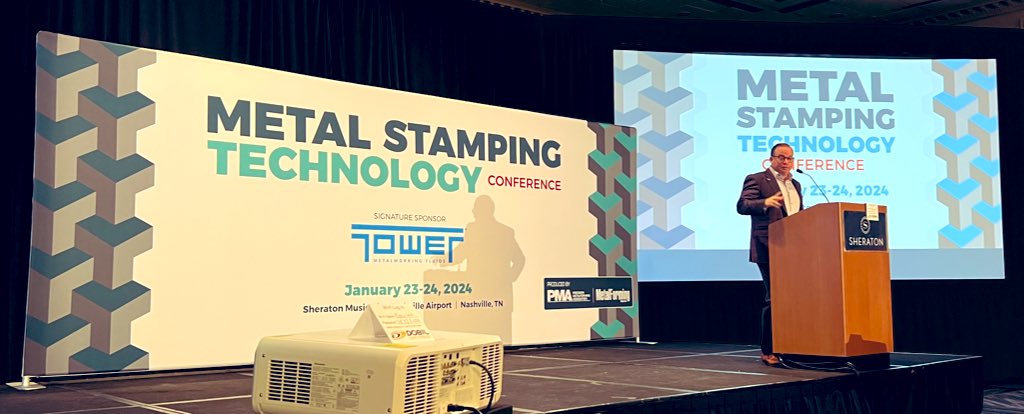 David Klotz kicking off the <a href="/PMATalk/">PMATalk</a> &amp; <a href="/MetalForming/">MetalForming Magazine</a> Metal Stamping Technology Conference. Looking forward speaking this afternoon on collaborative automation in the press shop! #stamping2024