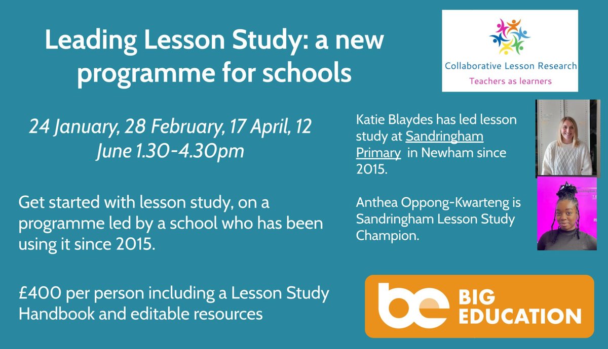 _bigeducation's tweet image. Lesson study made a huge difference to results in Japanese schools and UK schools have found it has had the same effect. Find out about how one school did this and how to do it yourself.
Link to book: bigeducation.org/product/leadin…