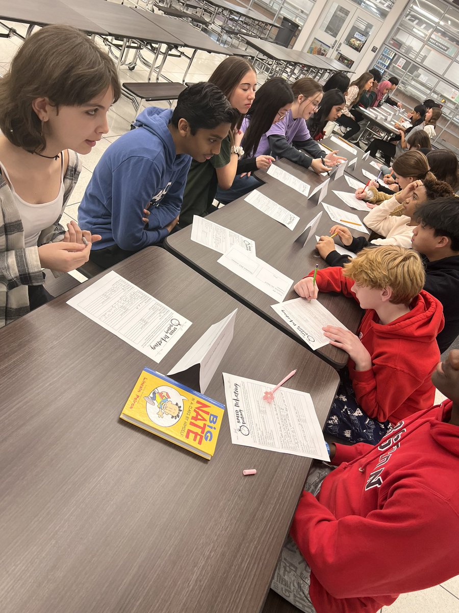 StaffordClass's tweet photo. One of my most favorite days in 8th grade! Speed debating! So much fun!! You should hear their counterarguments and rebuttals! Wow!! #RushingAllAlways @ProsperRushing @ProsperISD https://t.co/NzN143DDkT