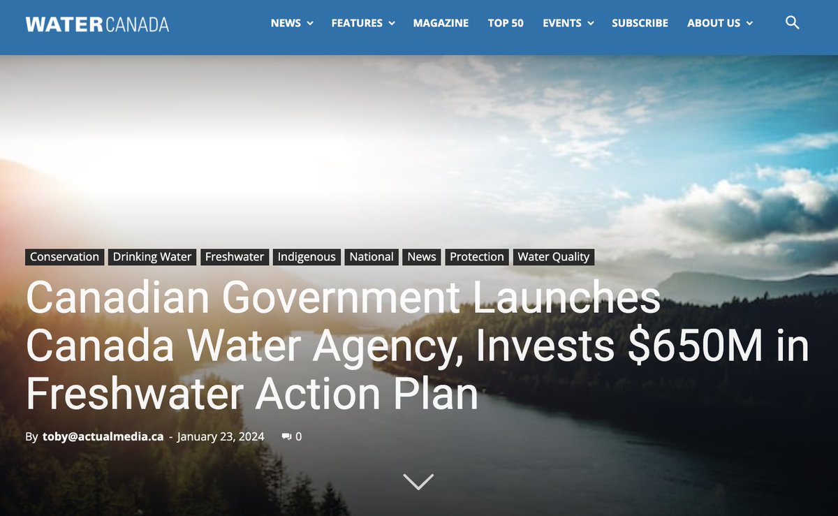 Excellent #CanGov initiative watercanada.net/canadian-gover… @infinitiiai's newgen #machinelearning #software benefited from similar leadership on #water resources. See infinitii.ai/post/carl-data…