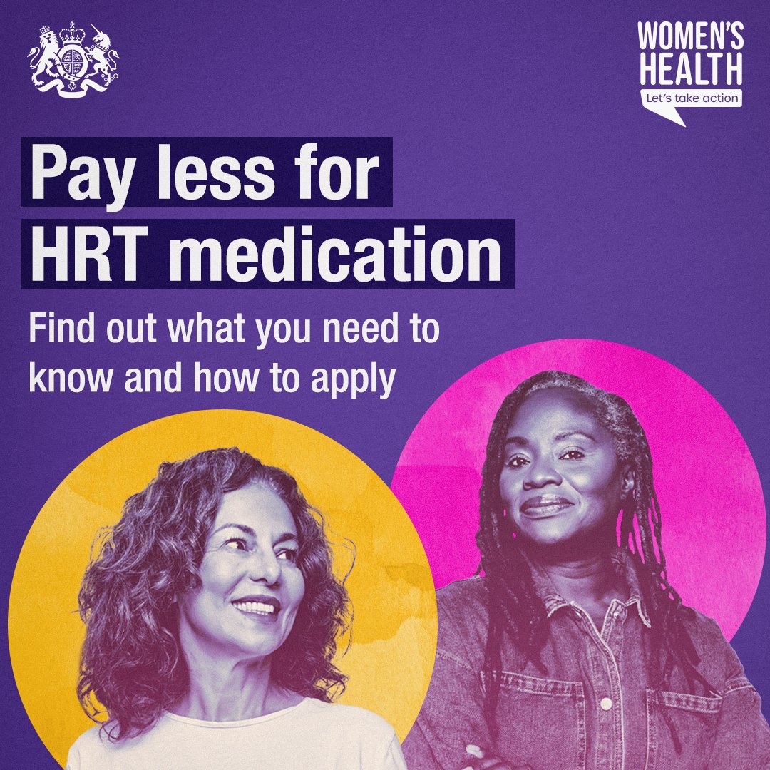 Pay less for your HRT with the HRT Prescription Prepayment Certificate (PPC).

This could save you money if you pay for more than two HRT prescriptions within 12 months.

Before you apply, check that your medicines are covered by the HRT PPC 🔽

nhsbsa.nhs.uk/help-nhs-presc…