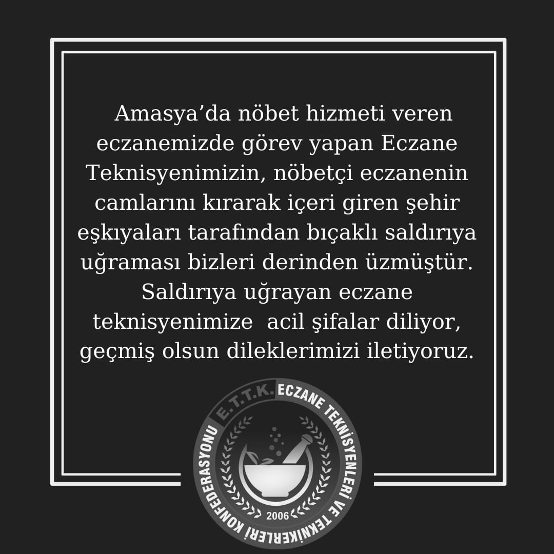 ECZANE TEKNİSYENLERİ & TEKNİKERLERİ KONFEDERASYONU (@ettkkurumsal) on Twitter photo 