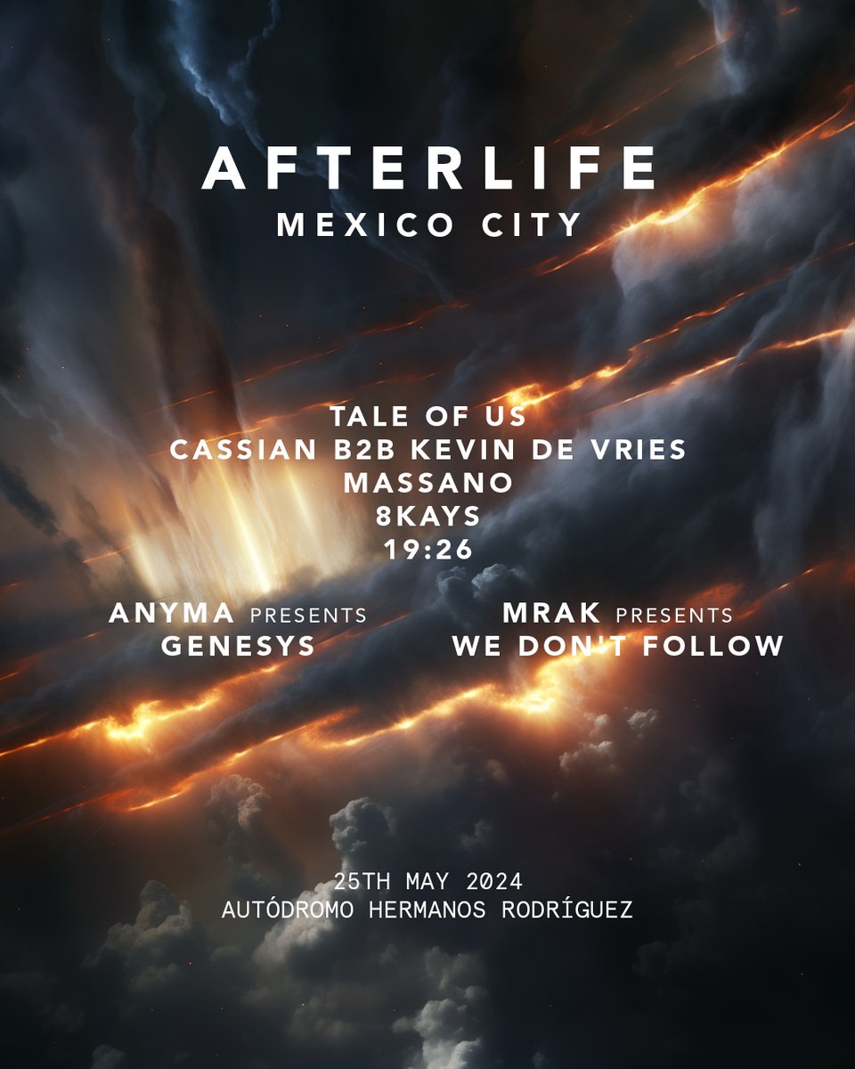 Buenos Aires, Guadalajara, Mexico City 2024 Lineup announcement: after.life/links