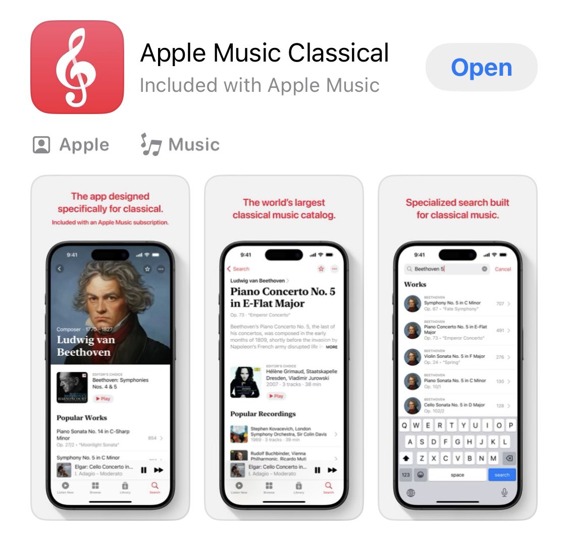 At last Apple Music Classical is available here in Japan😭🙏

Yay❤️