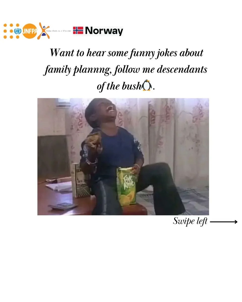 Hey there. 
Want to hear some family planning jokes? Follow this thread👇
#SRH4U
#Embracefamilyplanning