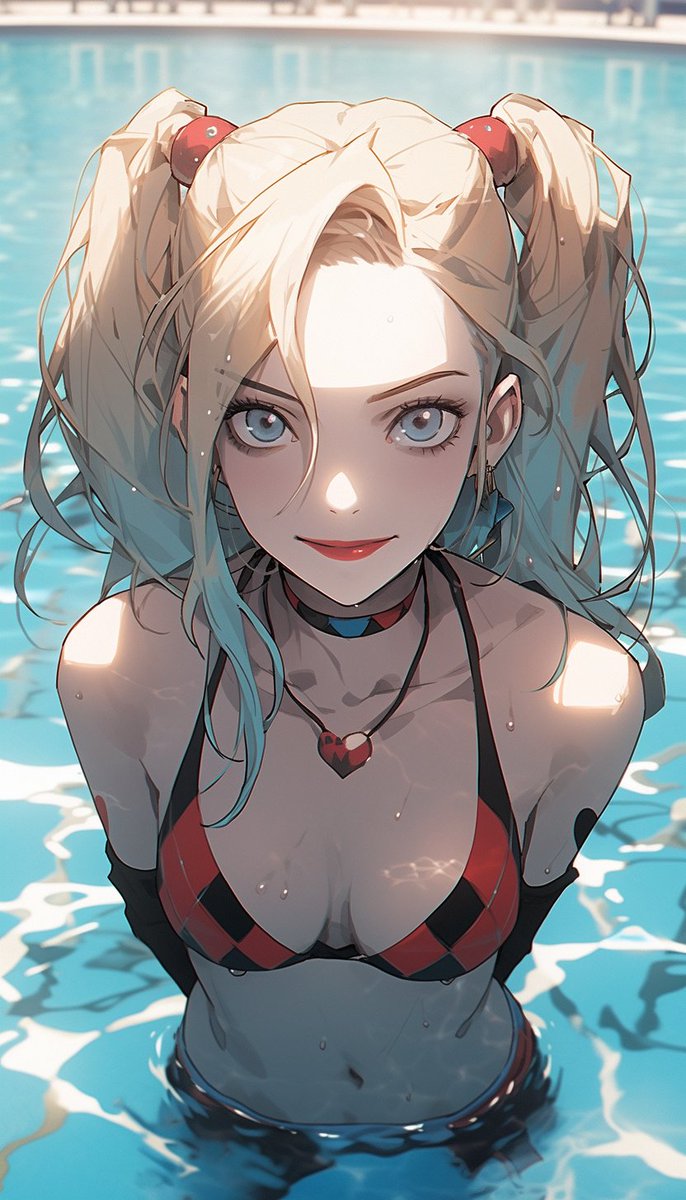 Queen__Harley's tweet photo. Want to join me in the pool ❤️🖤 https://t.co/rw0vu4jTAE