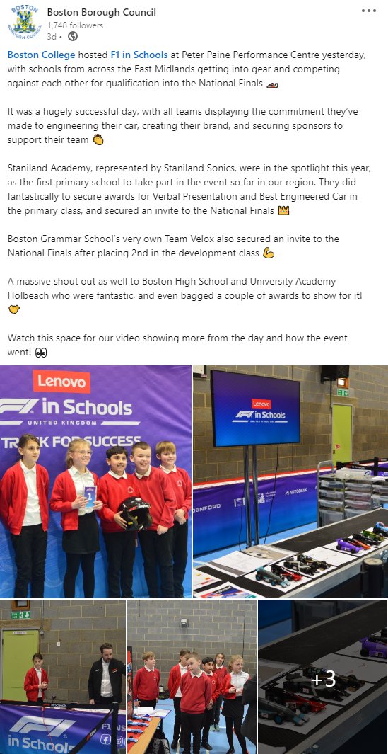 VoyageEP's tweet photo. Congratulations to our amazing @StanilandSchool for competing against regional secondary schools, becoming the first Primary school in the East Midlands to take part at this level - and reaching the national finals! ❤️#TeamVoyage #F1Project #RESPECT #Boston https://t.co/xXXplFVbPd