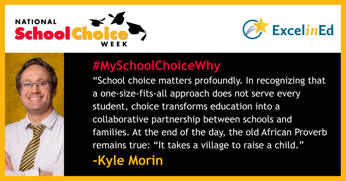ExcelinEd's tweet image. Today on the blog, Education Policy Resident Kyle Morin shares the impact of #schoolchoice on  students and families during his career as principal at a Colorado #charterschool. #MySchoolChoiceWhy #schoolchoiceweek #EdOpportunity 
excelined.org/2024/01/19/nat…