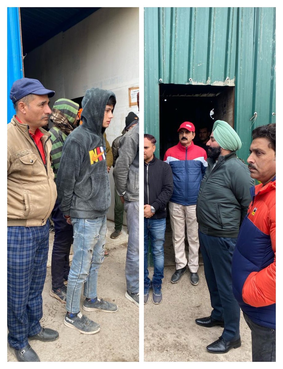Labour Commissioner, J&K S Charandeep Singh today visited various establishments & construction sites in Jammu including Tawi Riverfront construction site and interacted with workers and management.