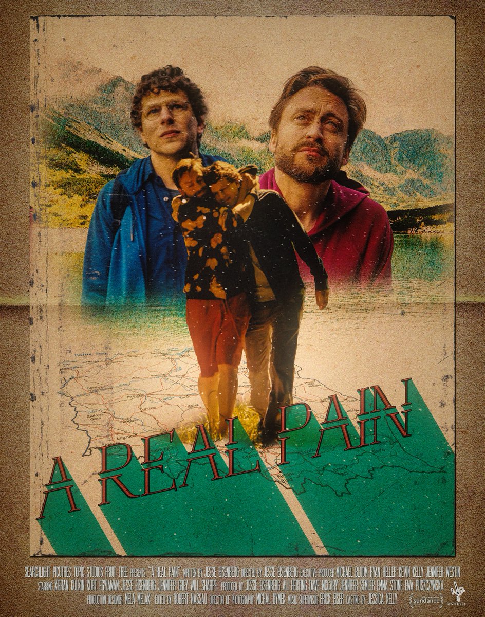 'A REAL PAIN' — starring jesse eisenberg + kieran culkin ( poster concepts ) #SundanceFilmFestival #Sundance2024 #alternativemovieposters